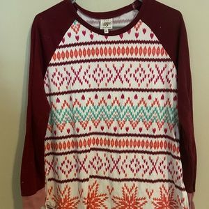 Patterned Raglan